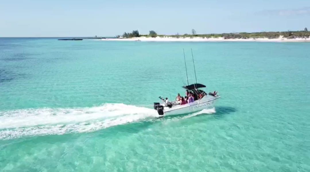 Boat cruise over the turquoise flats
