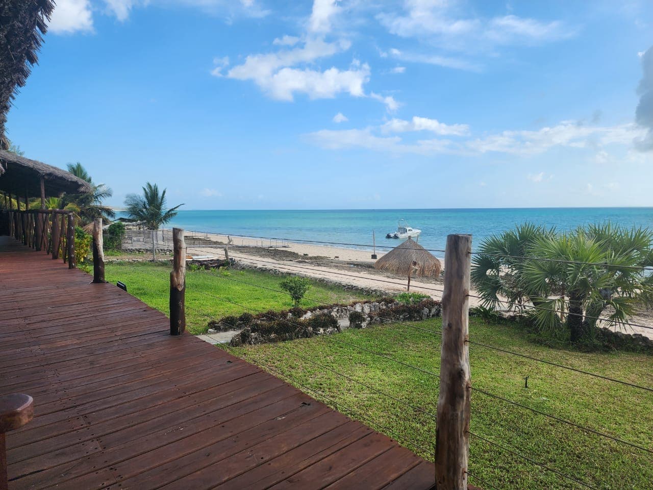 Ocean view from the wooden deck